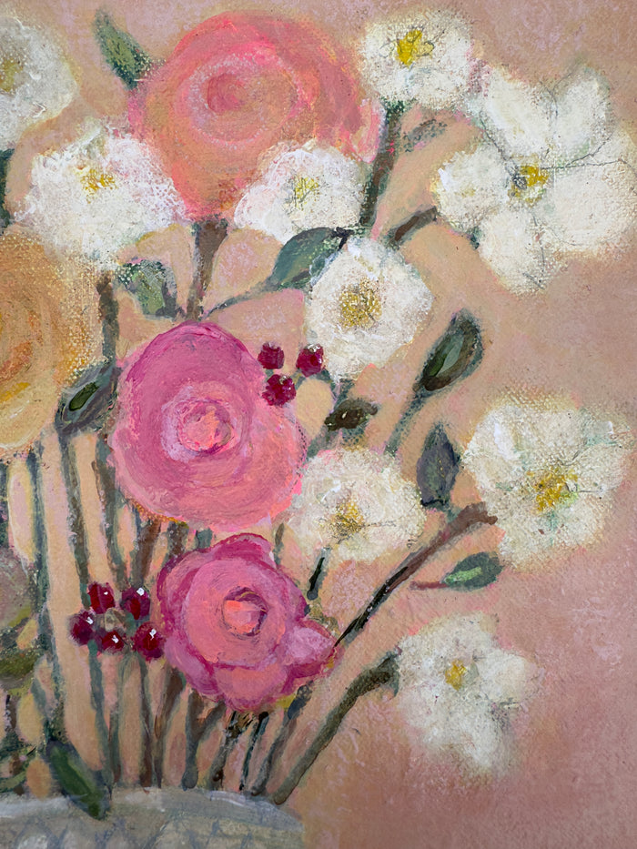 Autumn Bouquet in Charleston Jug Print by Zoe Attwood