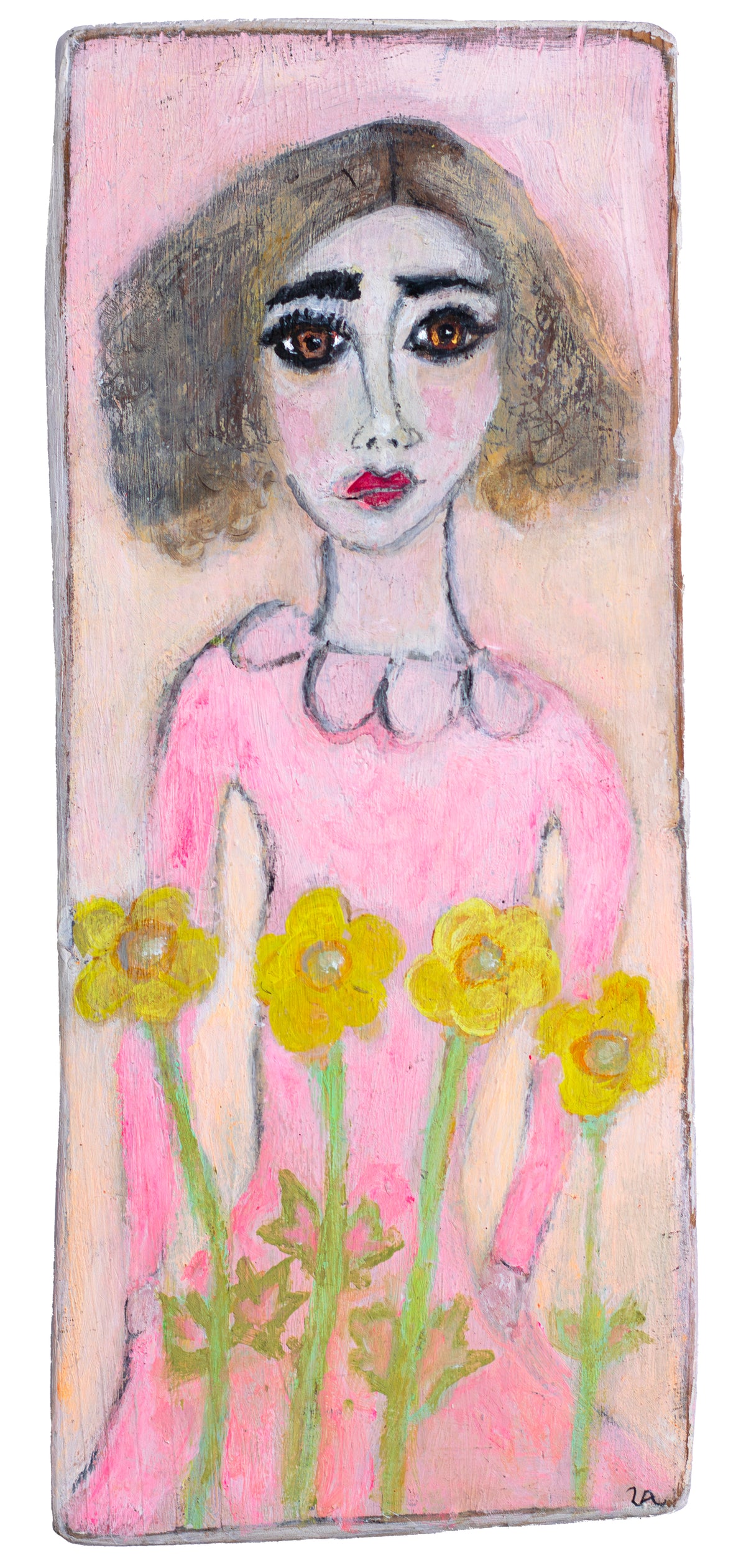 Buttercup Girl Original Painting by Zoe Attwood