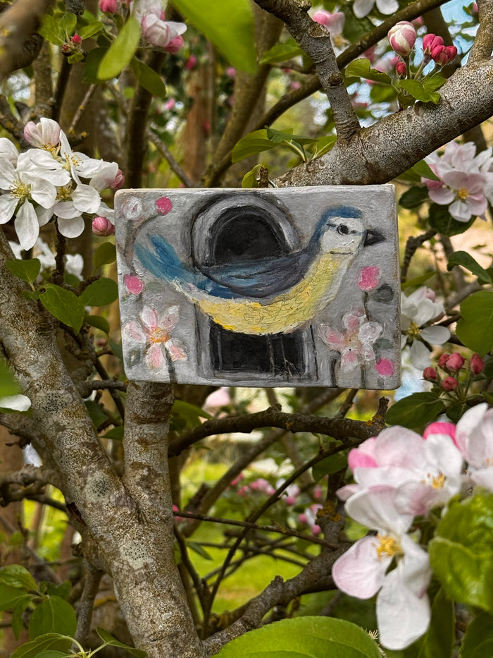 Resting in the Blossom by Zoe Attwood . Original Painting on Wood