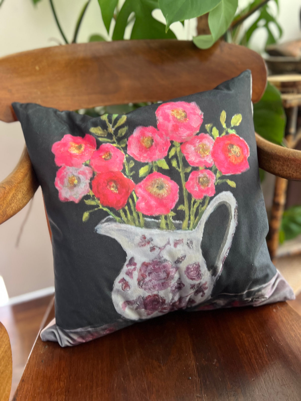 Camellia art cushion