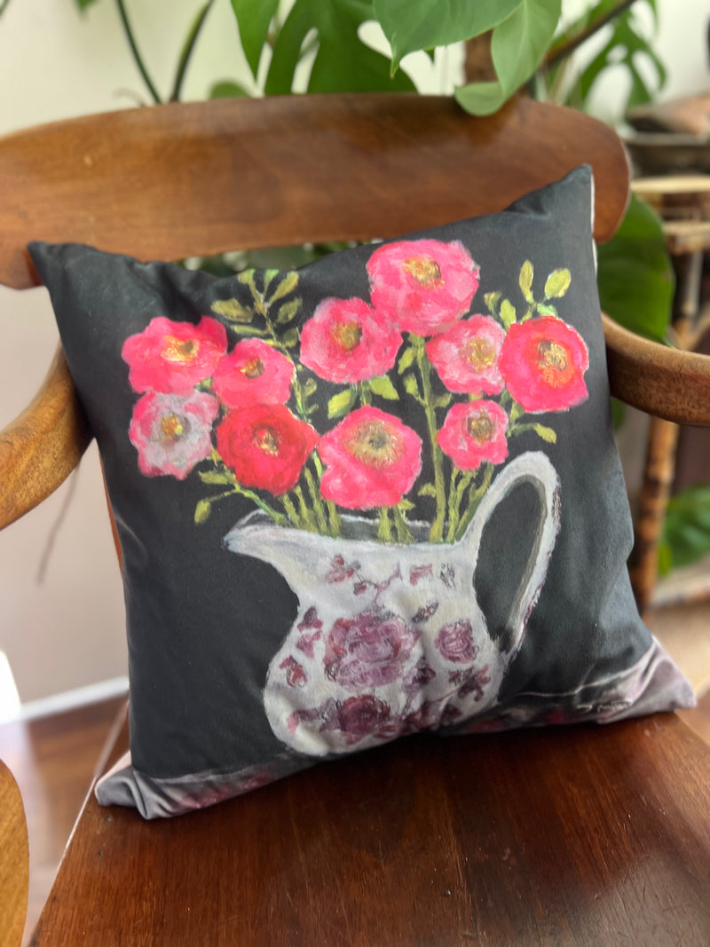 Camellia art cushion