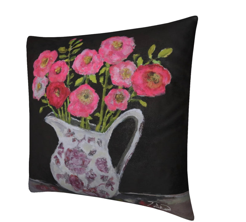Camellia art cushion
