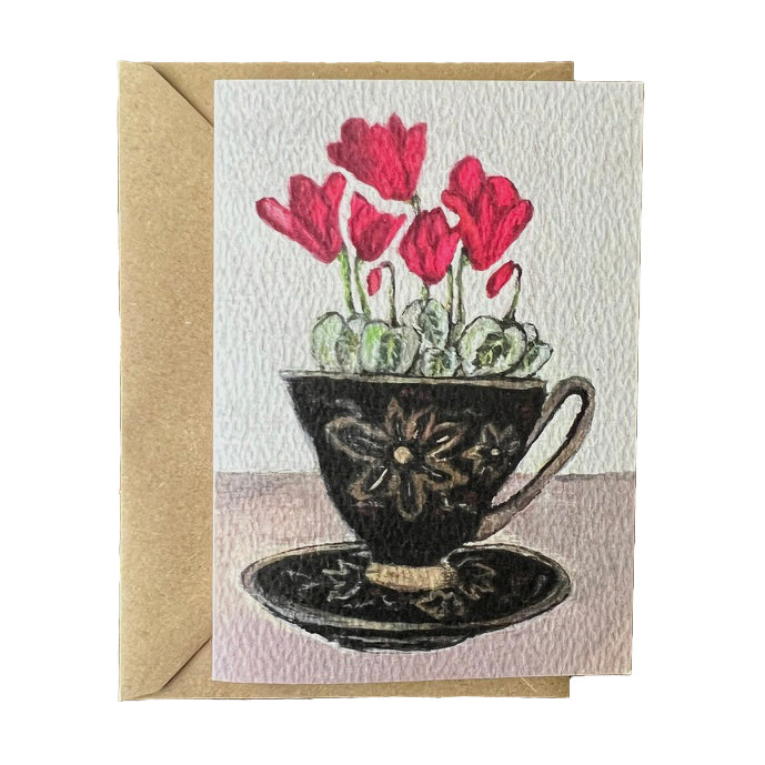 Cyclamen-in-Teacup-Art-card