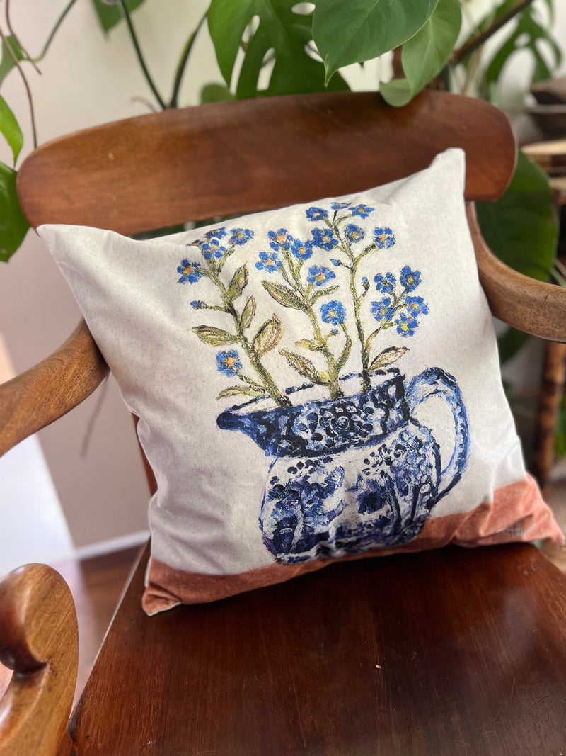 Forget-me-not  art cushion
