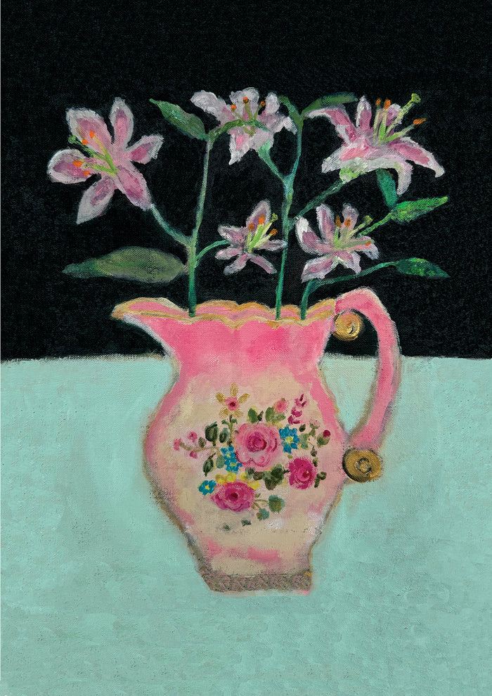 Lillies in Staffordshire Jug print