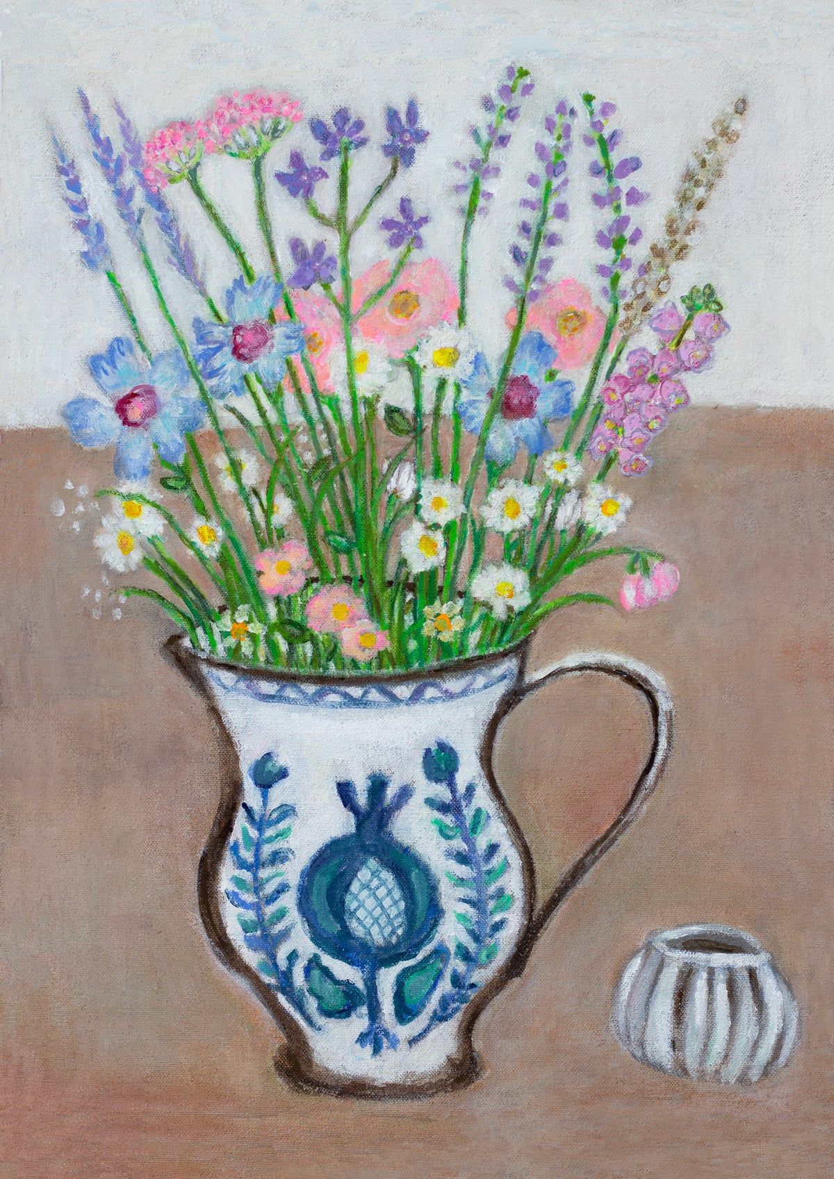 Summer flowers A floral painting oof the flowers at English Cottage by Zoe Attwood 