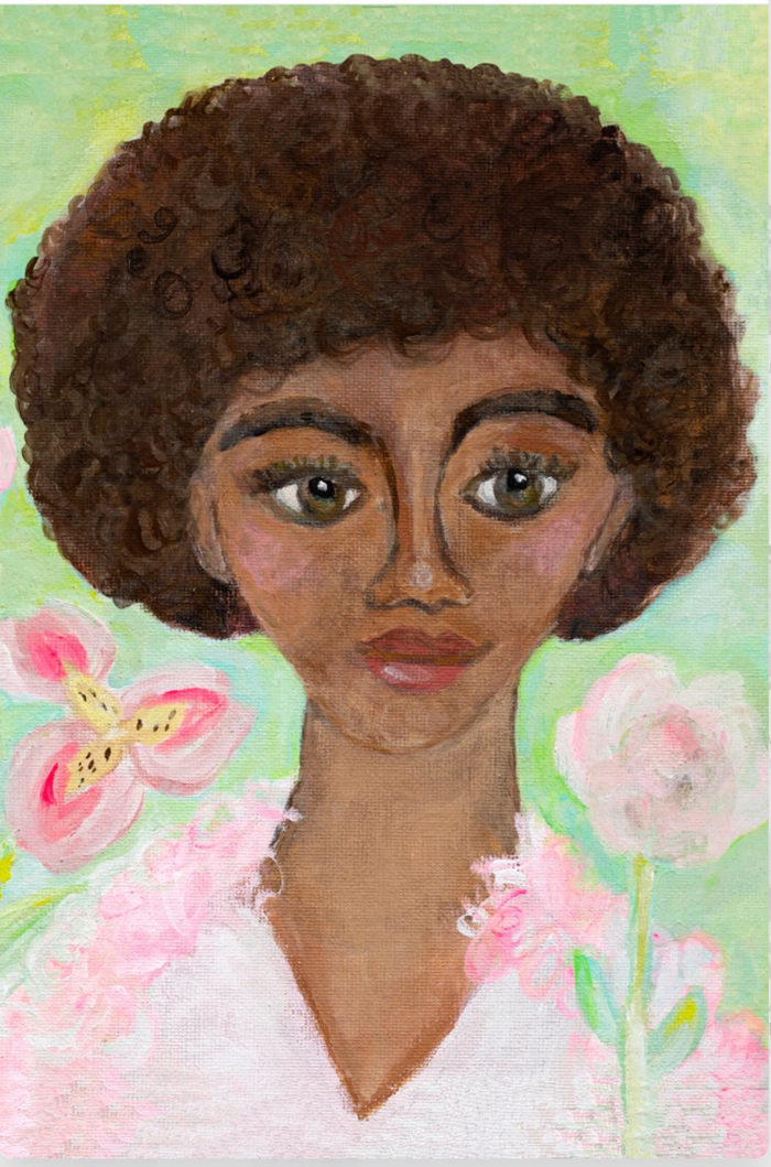 Naomi Vintage Vogue Art Fashion illustration By Zoe Attwood