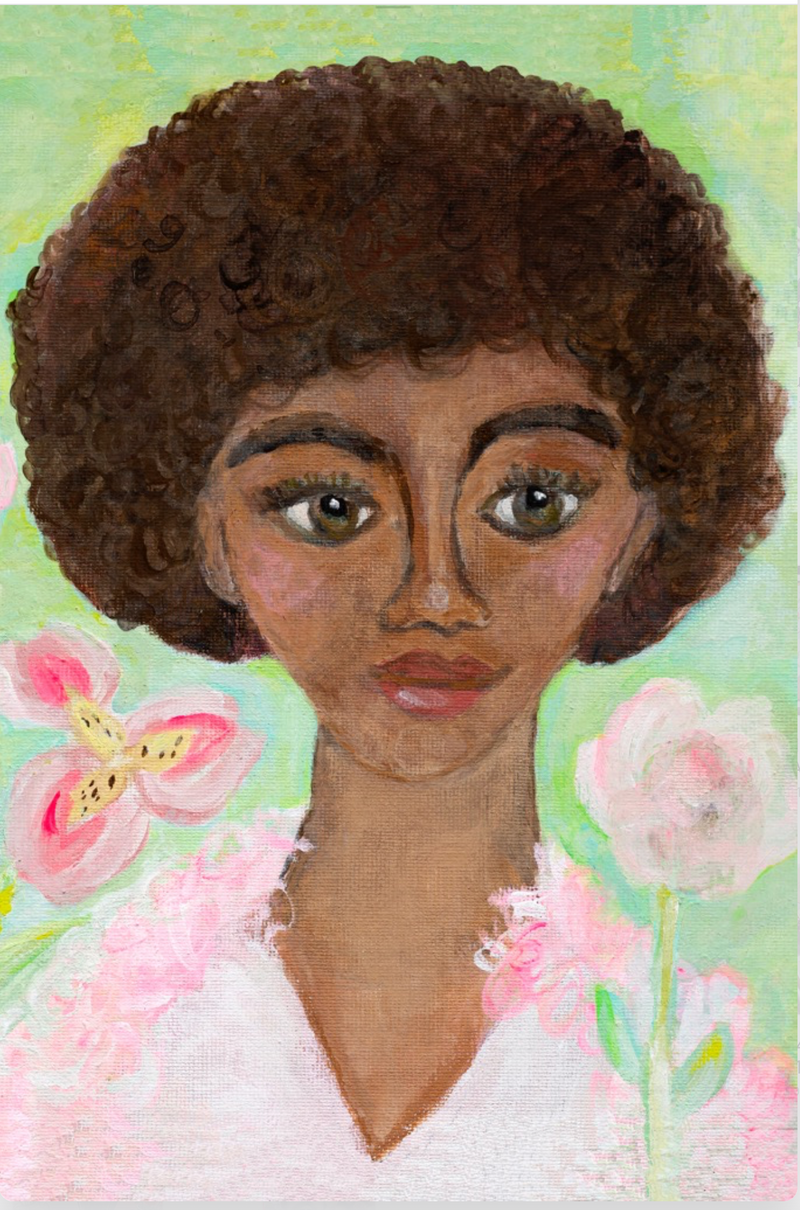 Naomi Vintage Vogue Art Fashion illustration By Zoe Attwood