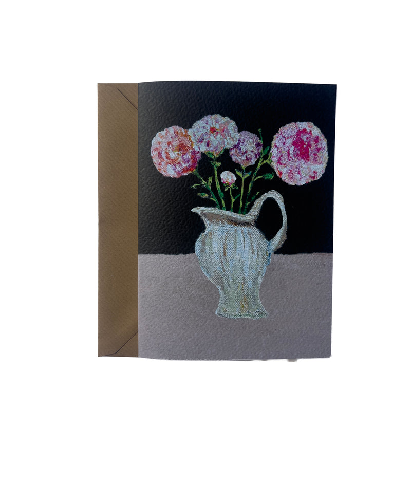 Peonies in Wedgwood Jug.by Zoe Attwood floral fashion artist 