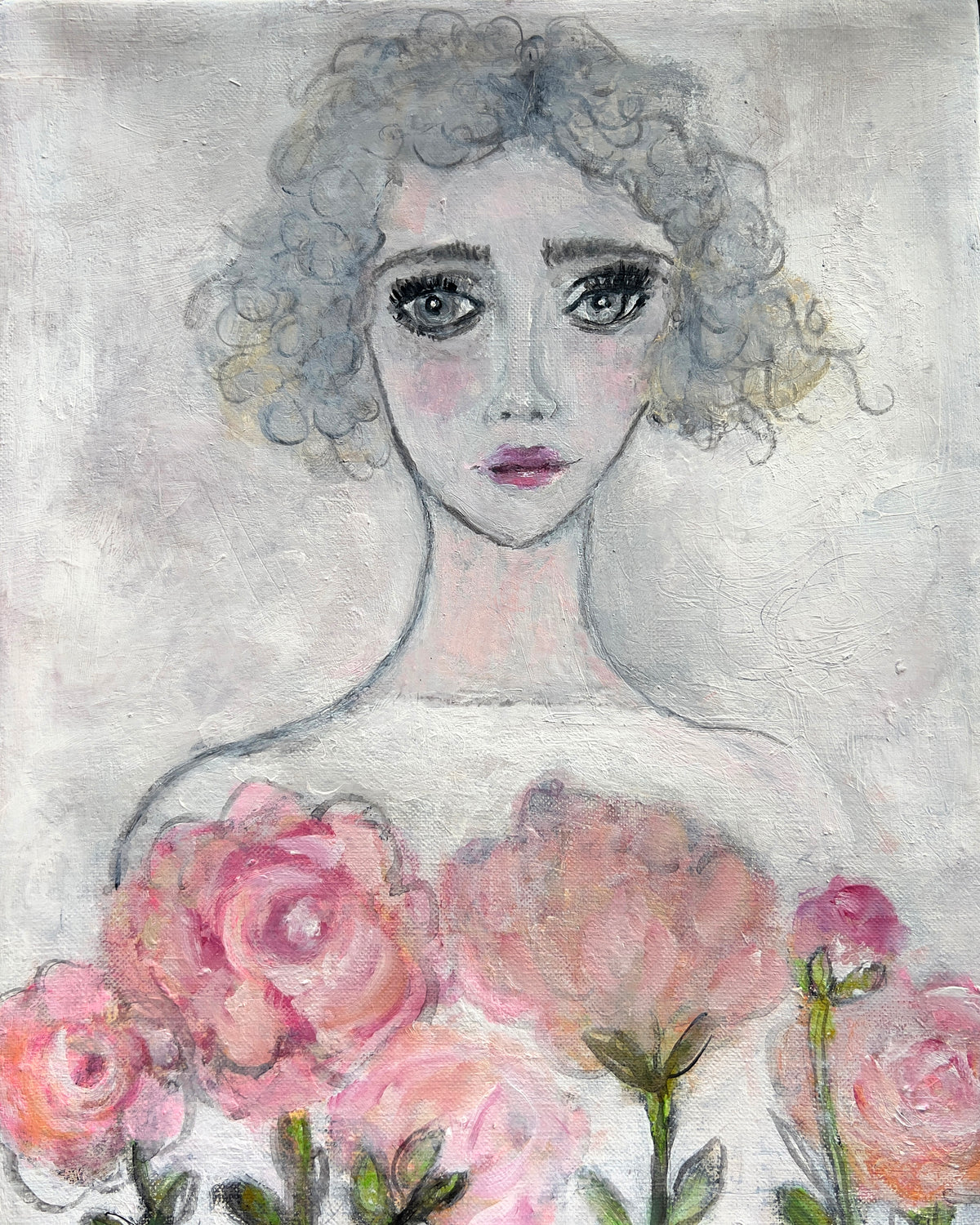 Rose Girl painting 