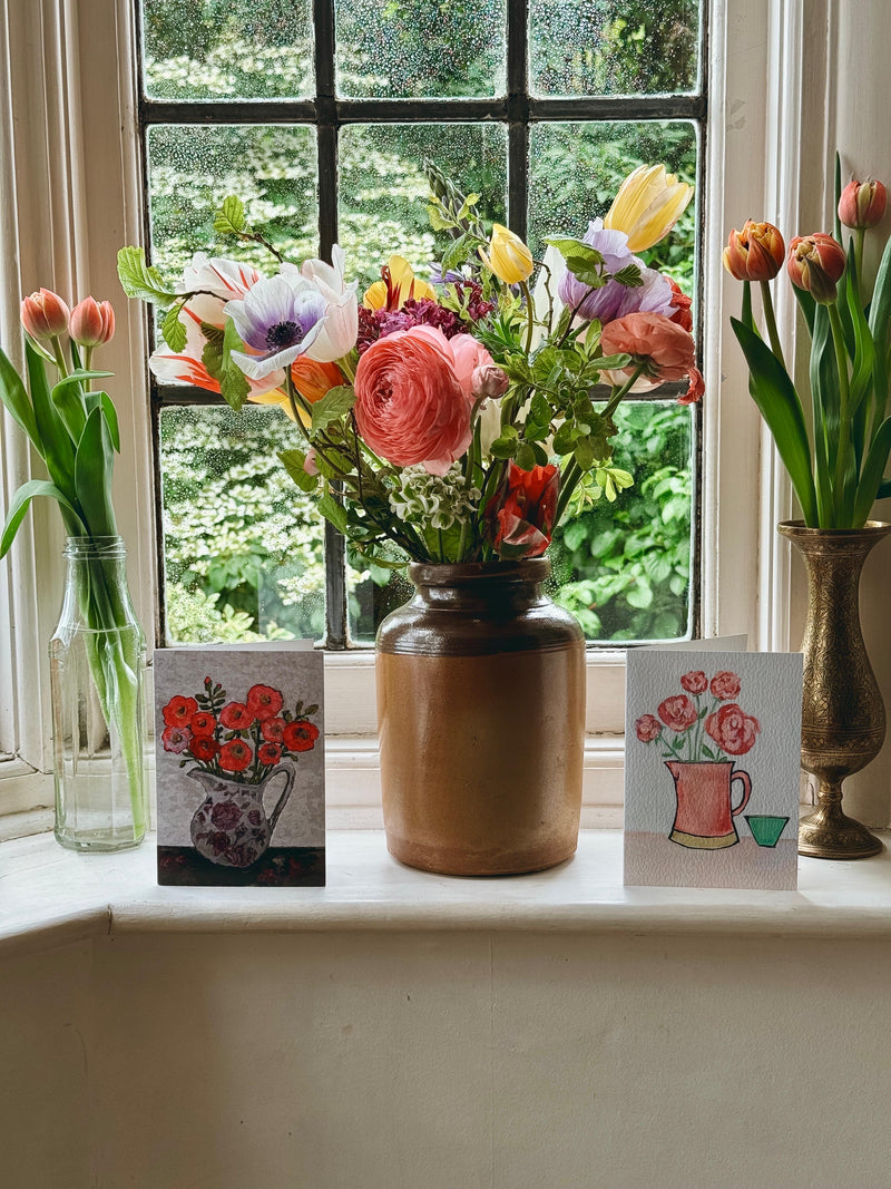 Summer floral cards by Zoe Attwood on display at Song of Seasons 