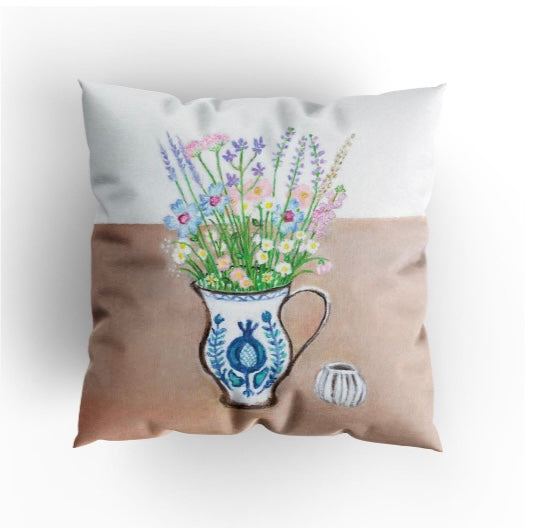 Summer bouquet art cushion 