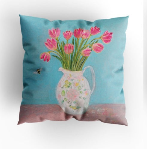 Tulip Art cushion 