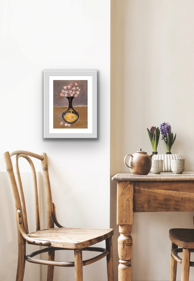 Apple Blossom in Porcelain de Paris Vase Print