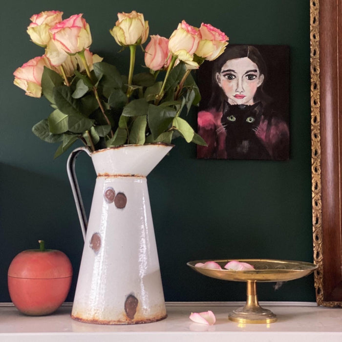 Scorpio-Girl-and-black-cat-painting