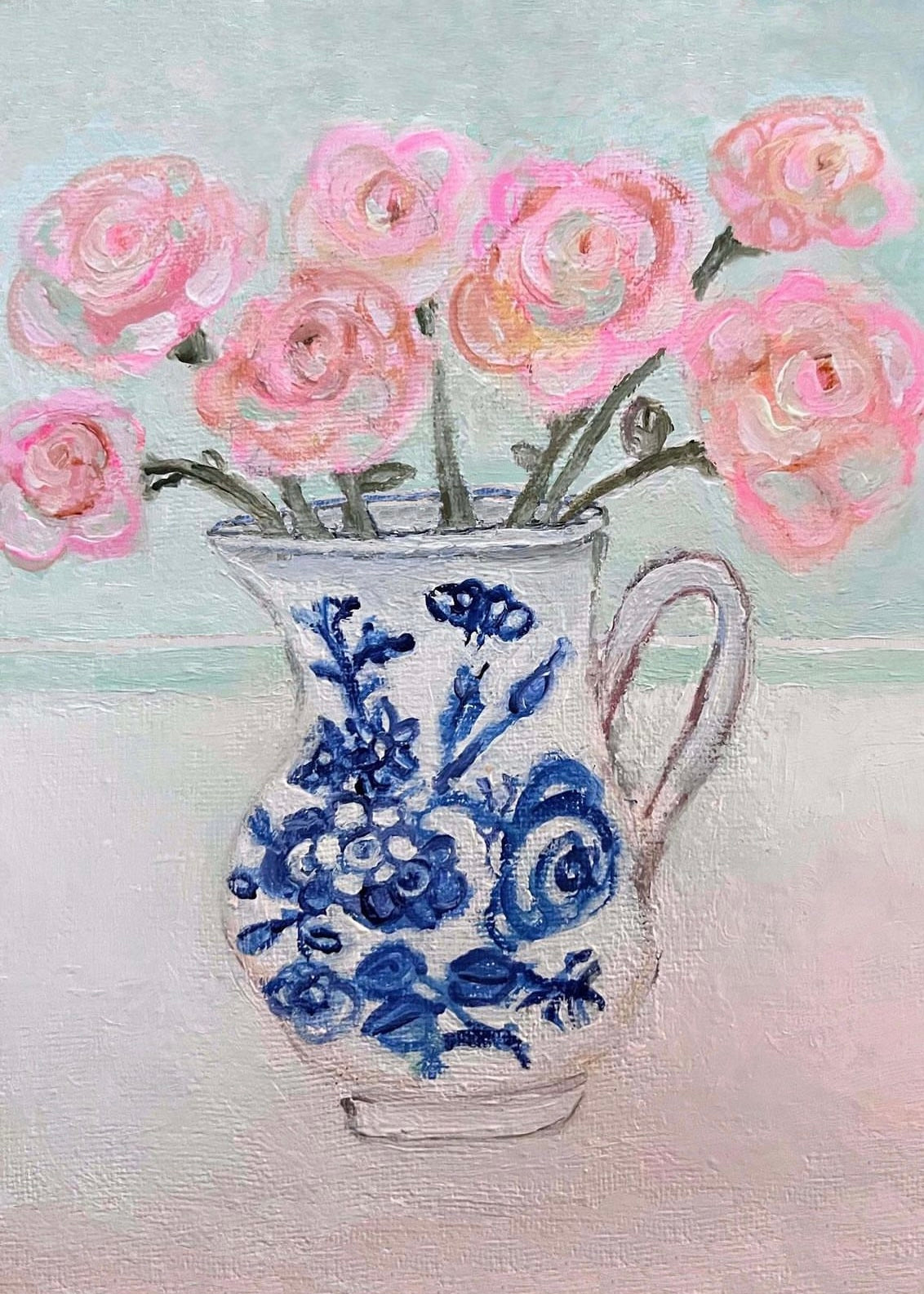 Roses_in_Worcester_Vintage_Jug art by Zoe Attwood 