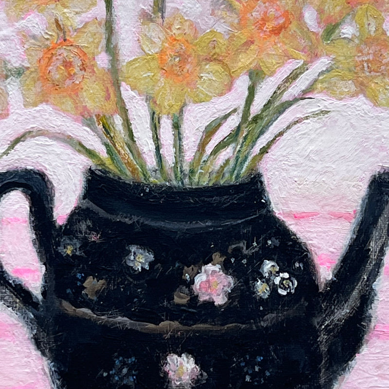 Daffodils in Sadler Teapot  - SOLD